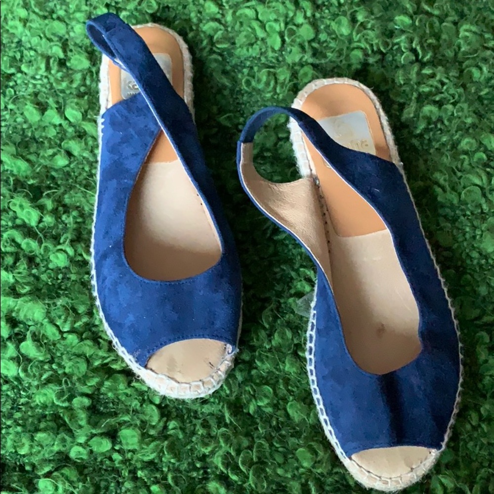 Blue suede sandals- worn prob 3 to 4 times.